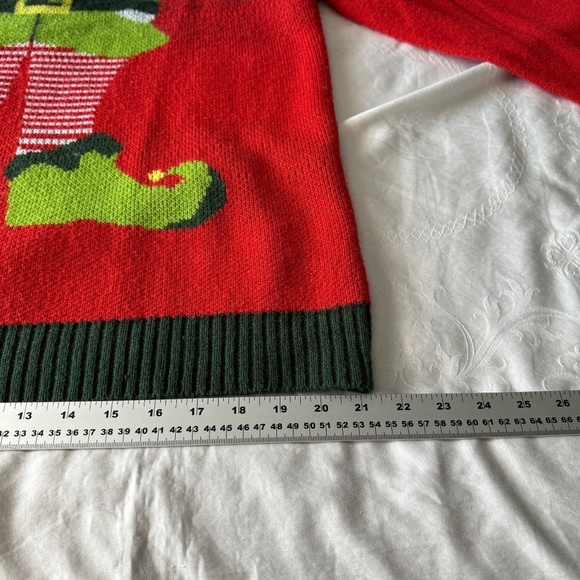 Men's Ugly Christmas Sweater Size Large‎ Holiday Elf - Picture 10 of 11